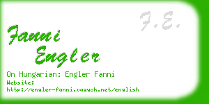 fanni engler business card